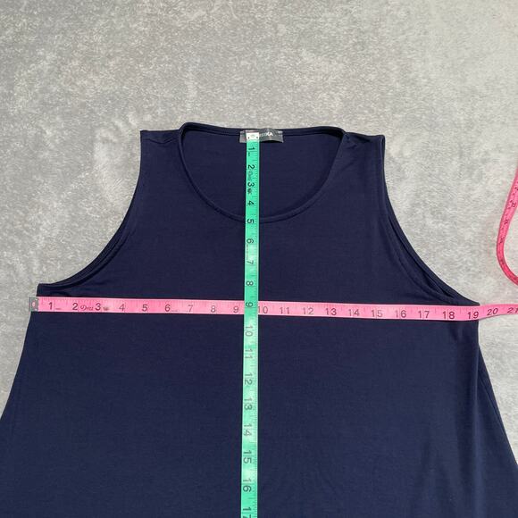 Alembika Dress 12-14 Blue Asymmetric Minimal Capsule Flowy Lagenlook Modern - Picture 6 of 8